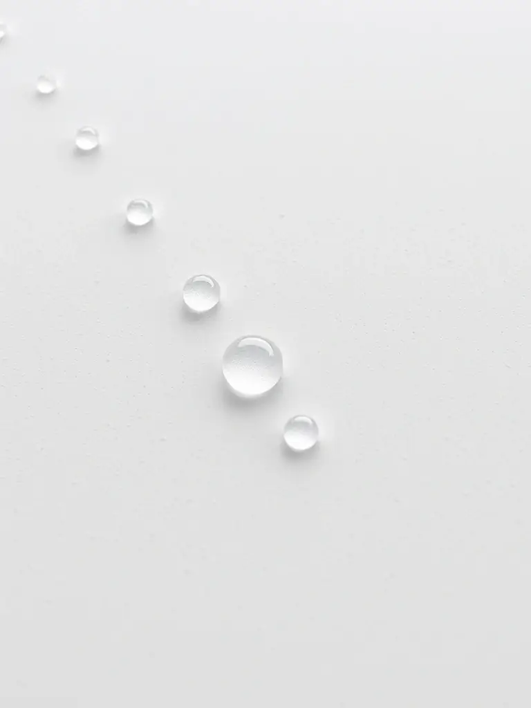 An image demonstrating the water resistance of a Matt Finish Vitrified Tile, with water droplets beading on the surface.